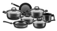 Conjunto panelas safira mta 7 peças de aluminio com antiaderente cor grafite
