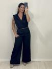 Conjunto pantalona/blusa preta (ar24-2357)