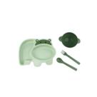 Conjunto Papinha Infantil Bebe Refeição Pote Garfo Colher