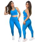 Conjunto Para Academia Calça Legging e Top Onça Texturizara