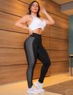Conjunto Para Academia Feminino com Cropped com Bojo e Calça Legging