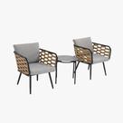 Conjunto Para Área Externa Sunny com 2 Poltronas, 1 Mesa Conjunto Para Área Externa Sunny com 2 Poltronas, 1 Mesa