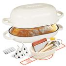 Conjunto para Assar Pão Umite Chef, Panela Holandesa de Ferro Fundido Esmaltado 5QT