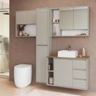 Conjunto para Banheiro 168,2cm 4 Peças com Cuba e Gabinete Suspenso Belagavi Art In Móveis
