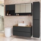 Conjunto para Banheiro 176cm com 4 Peças Gabinete Suspenso com Cuba Berlin