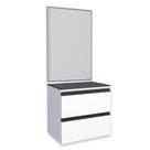 Conjunto Para Banheiro Aço Gaia 60 Com Espelho Sem Cuba Cozimax Branco