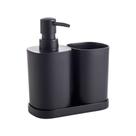 Conjunto para Banheiro com 3 Peças Quadrado Preto - Mood Conjunto para Banheiro com 3 Peças Quadrado Preto - Mood