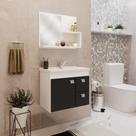 Conjunto para Banheiro com Cuba 1 Porta 2 Gavetas Isa MGM Móveis