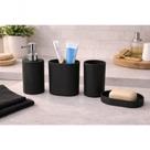 Conjunto para Banheiro com Tampa de Bambu Preto com Acessórios Organizadores Black Bull Conjunto para Banheiro com Tampa de Bambu Preto com Acessórios Organizadores Black Bull