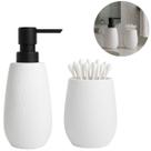 Conjunto Para Banheiro De Cerâmica 2 Peças Stone Branco