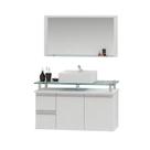 Conjunto para Banheiro Gabinete com Cuba e Espelheira 80cm Diamante