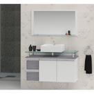 Conjunto para Banheiro Gabinete com Cuba e Espelheira 80cm Diamante Conjunto para Banheiro Gabinete com Cuba e Espelheira 80cm Diamante