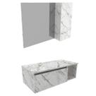 Conjunto Para Banheiro Gabinete E Espelheira BN3601x02 Marmore Branco Tecno Mobili Conjunto Para Banheiro Gabinete E Espelheira BN3601x02 Marmore Branco Tecno Mobili