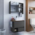 Conjunto para Banheiro Gabinete Suspenso 60cm com Toalheiro Cuba e Espelheira 80cm Cj8050.20 Conjunto para Banheiro Gabinete Suspenso 60cm com Toalheiro Cuba e Espelheira 80cm Cj8050.20