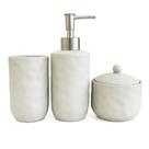 Conjunto para Banheiro Lavabo em Cimento com Textura 3 Pçs