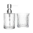 Conjunto para banheiro lyor diamond porta sabonete líquido e escova Conjunto para banheiro lyor diamond porta sabonete líquido e escova