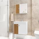 Conjunto para banheiro Monaco Branco Ripado Conjunto para banheiro Monaco Branco Ripado
