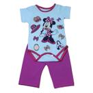 Conjunto Para Bebê Body Bory Com Estampa da Minnie + Calça Rosa Pink REF S204C