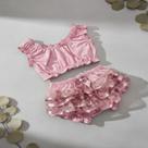 Conjunto para Bebê Cropped e Calcinha Bunda Rica (Top e Tapa Fralda)