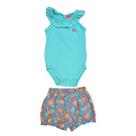 Conjunto para Bebê Menina Body Poá e Short de Malha Estampado