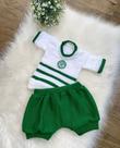 Conjunto para bebes em trico do Palmeiras Conjunto para bebes em trico do Palmeiras