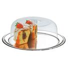 Conjunto Para Bolo 2 Peças Petúnia em Inox 32cm com Cúpula em Acrílico 1525/132 Brinox