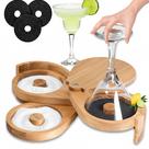 Conjunto para Borda de Sal para Margarita em Madeira de Bambu G & J's Finest