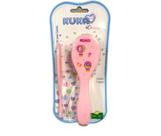 Conjunto Para Cabelo Escova E Pente Kuka Rosa