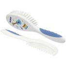 Conjunto Para Cabelo Soft Escova E Pente Kuka Azul E Branco
