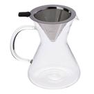 Conjunto para Café Jarra de Vidro e Filtro Permanente em Inox 600ml