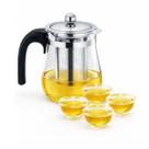 Conjunto Para Chá 5 Peças 4 Xícaras Bule 500ml Com Infusor