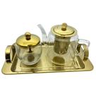 Conjunto para Chá Dourado 3 peças Fineza