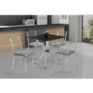 Conjunto para Cozinha Mesa Lana 80x80cm com 4 Cadeiras Ortenia