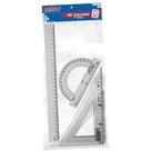 Conjunto Para Desenho 1 Grau Reg30Cm+Esq45+Esq60+Transf180 Waleu