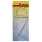 Conjunto para Desenho com Régua 30CM, Esquadro 30º X 60º, Esquadro 45º, Transferidor 180º - Certificado Inmetro Conjunto para Desenho com Régua 30CM, Esquadro 30º X 60º, Esquadro 45º, Transferidor 180º - Certificado Inmetro