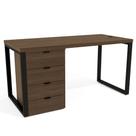 Conjunto para Escritório com Mesa Diretor Munique 150 Cm e Gaveteiro Kapesberg