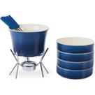 Conjunto Para Fondue Com 11 Peças Azul Brinox Dia Dos Namorados