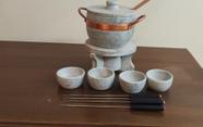 Conjunto para founde em pedra sabão de 800 ml