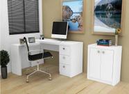 Conjunto para Home Office 02 Peças Branco - Tecno Mobili Conjunto para Home Office 02 Peças Branco - Tecno Mobili
