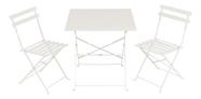 Conjunto Para Jardim Branco Aco 3 Pecas Mesa Cadeiras Conjunto Para Jardim Branco Aco 3 Pecas Mesa Cadeiras
