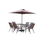 Conjunto Para Jardim - Cadeira, Mesa, Ombrelone - 8 Peças