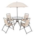 Conjunto Para Jardim - Cadeiras, Mesa, Ombrelone - Champagne