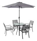 Conjunto Para Jardim Cinza 6 Peças - Aço - Design Elegante