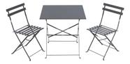 Conjunto Para Jardim Cinza Aco 3 Pecas Mesa Cadeiras Conjunto Para Jardim Cinza Aco 3 Pecas Mesa Cadeiras
