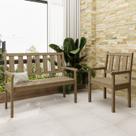 Conjunto para Jardim de Madeira 100% Eucalipto 2 Peças Vegas