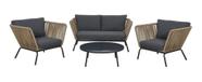 Conjunto Para Jardim Importado - 4 Peças - Aço E Poliester