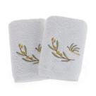 Conjunto para lavabo com 2 peças Mimosa branco retangular 30 cm x 50 cm 100% algodão - Trussardi Conjunto para lavabo com 2 peças Mimosa branco retangular 30 cm x 50 cm 100% algodão - Trussardi