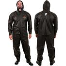 Conjunto Para Motociclista PVC Com Capuz Masculino Preto Tam M Pioneira