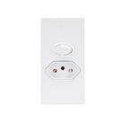 Conjunto para móveis com Interruptor Simples 3A 250V~+ Tomada 2P+T 10A Branca CM1-31 Margirius