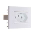 Conjunto para Moveis planejados de Tomada 2p+T 250v Branca 10a Clean Margirius Conjunto para Moveis planejados de Tomada 2p+T 250v Branca 10a Clean Margirius